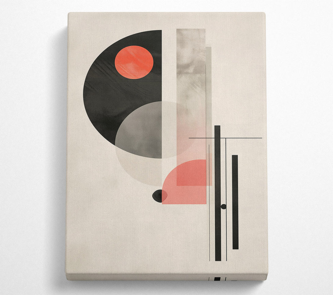  A Canvas Print of Coral Geometric Forms Canvas Print