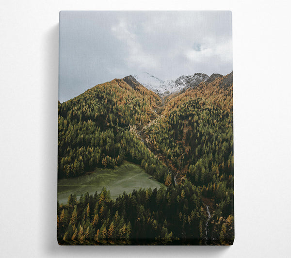  A Canvas Print of Emerald Valley Peaks Canvas Art