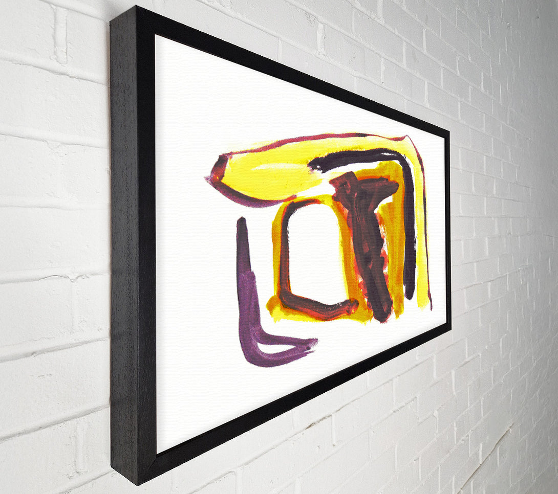  A Canvas Print of Golden Abstract Form Canvas Art
