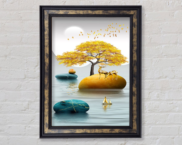 Deer Lake Framed Print