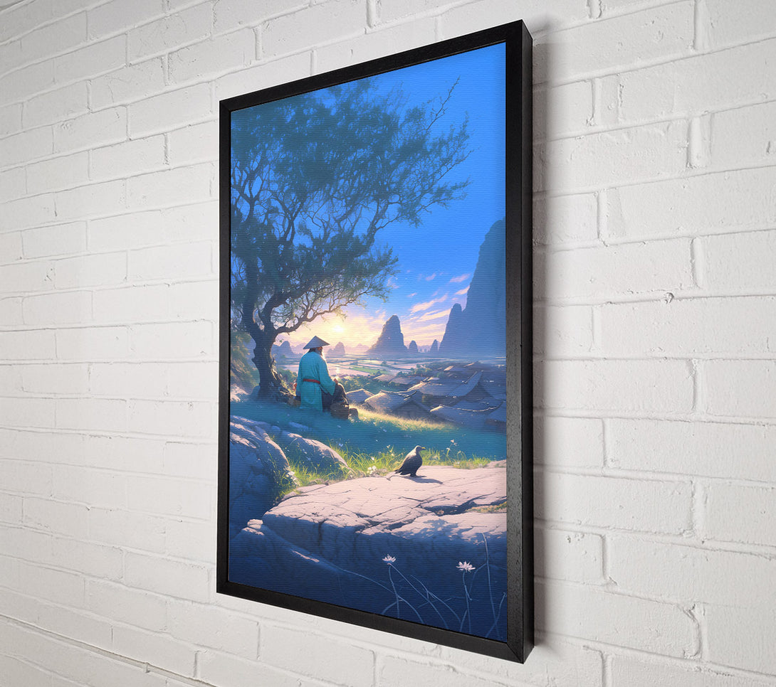  A Canvas Print of Blue Morning Tranquility Canvas Art