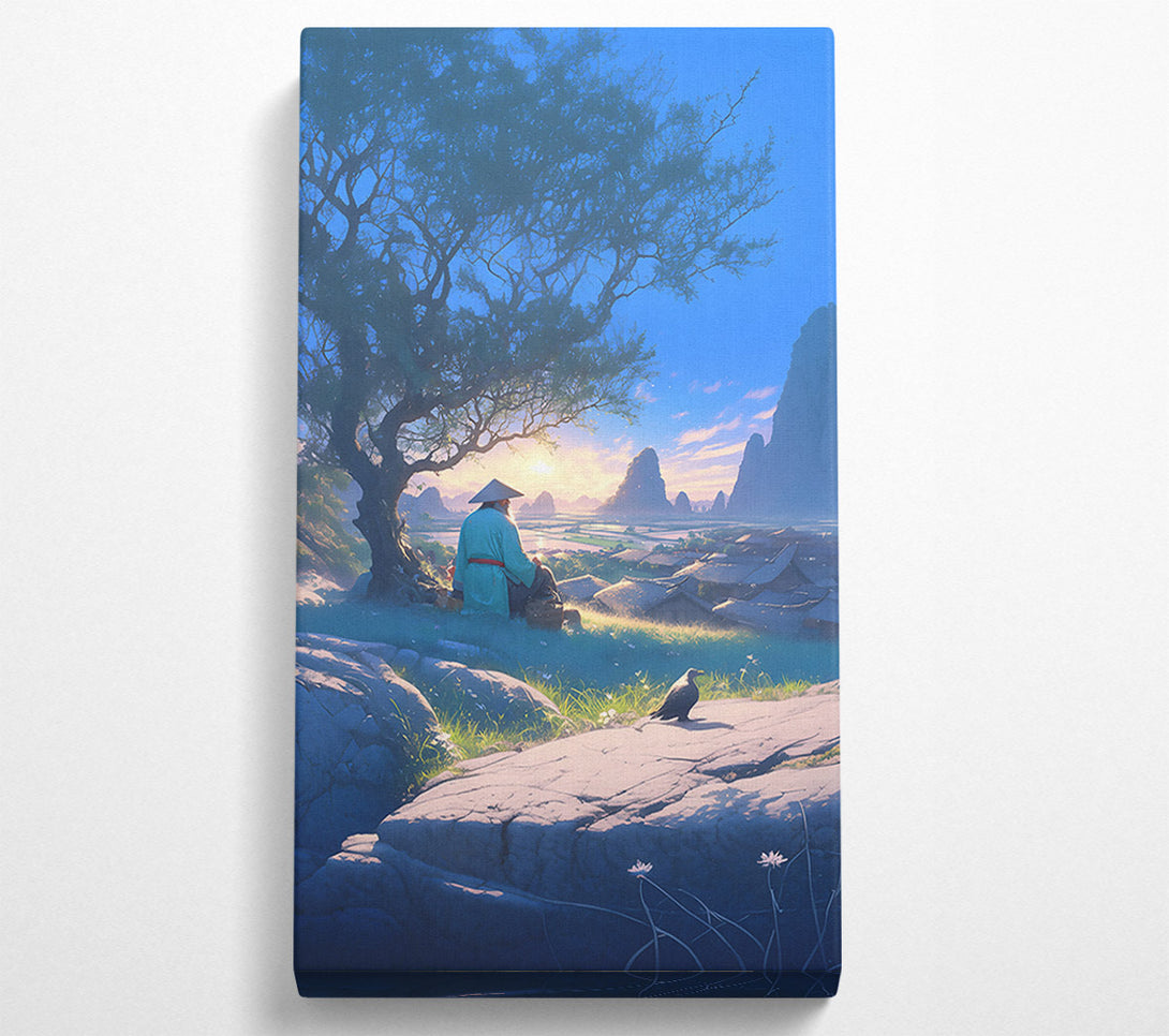  A Canvas Print of Blue Morning Tranquility Canvas Art