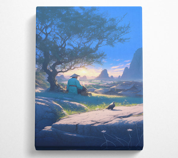 A Canvas Print of Blue Morning Tranquility Canvas Art