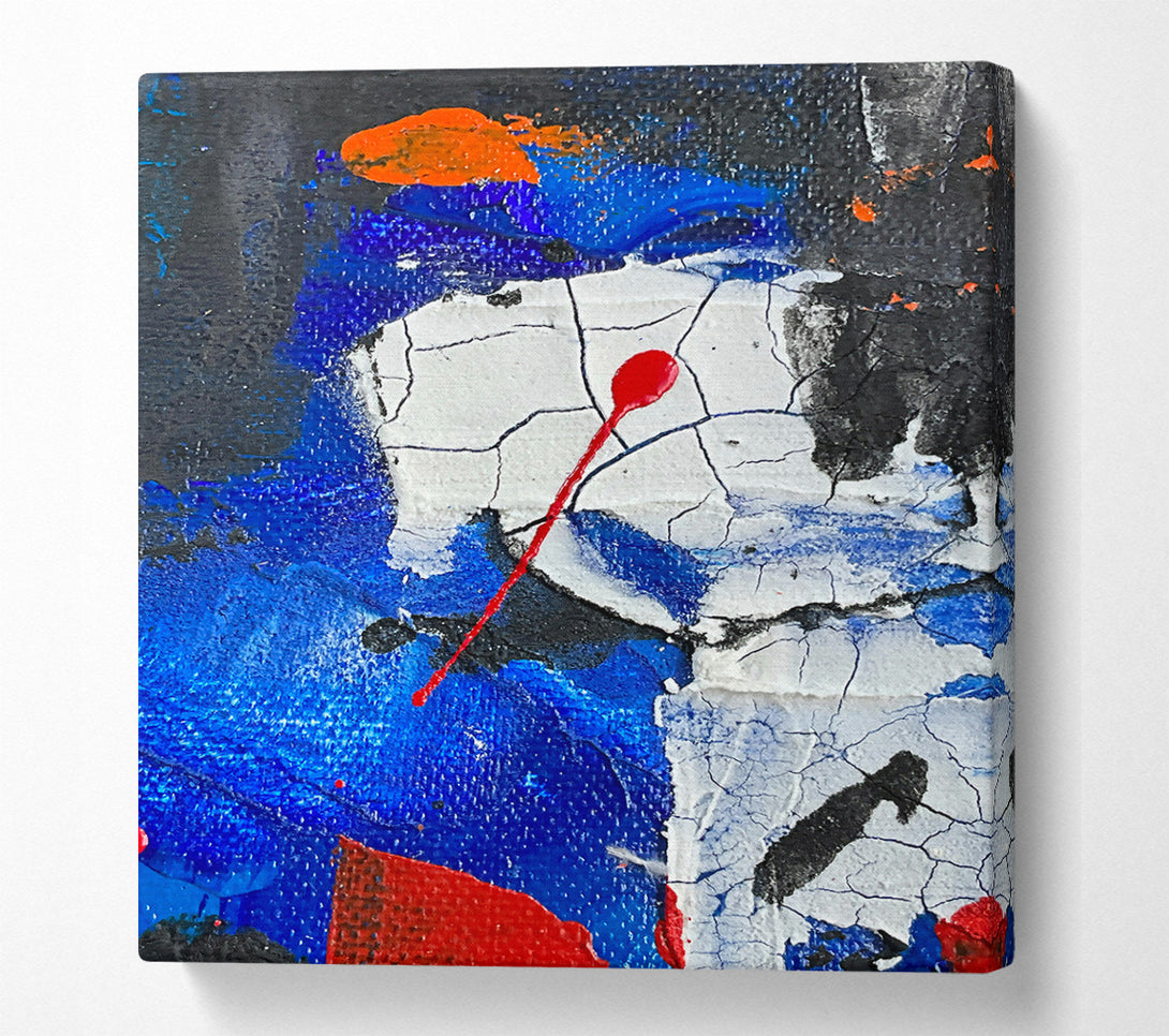  A Canvas Print of Blue Drop Splatter Canvas Wall Art