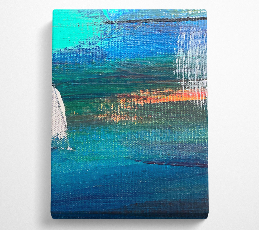  A Canvas Print of Azure Abstract Dreams Canvas Art