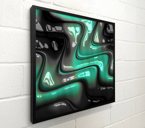 Teal Liquid Waves