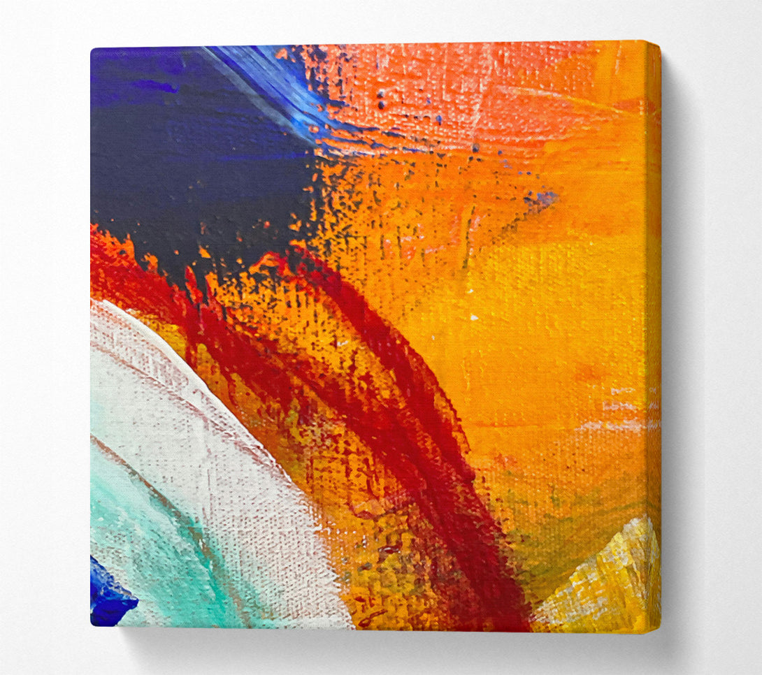  A Canvas Print of Orange Abstract Dance Canvas Art