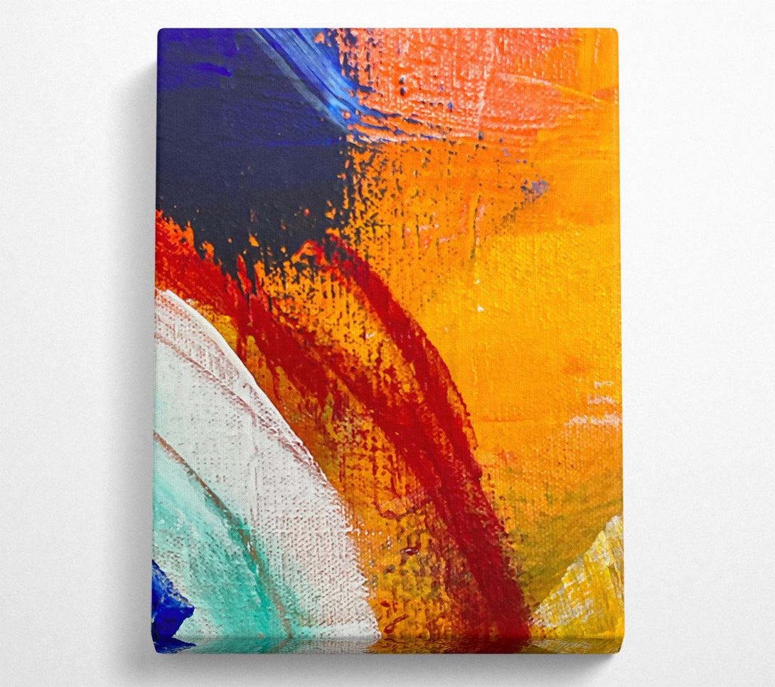  A Canvas Print of Orange Abstract Dance Canvas Art