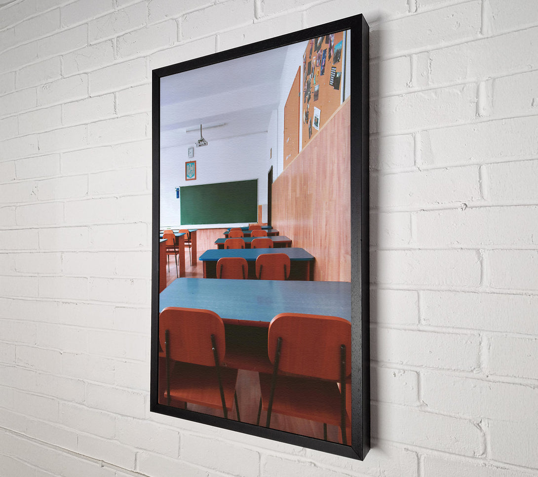  A Canvas Print of Blue Classroom Silence Canvas Print
