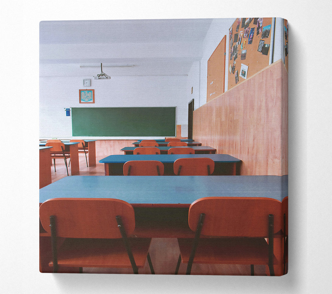  A Canvas Print of Blue Classroom Silence Canvas Print
