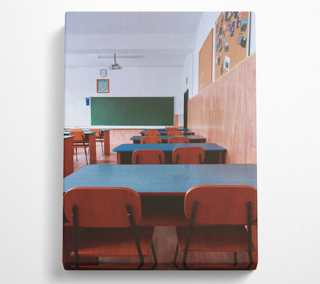  A Canvas Print of Blue Classroom Silence Canvas Print