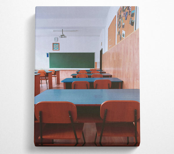  A Canvas Print of Blue Classroom Silence Canvas Print