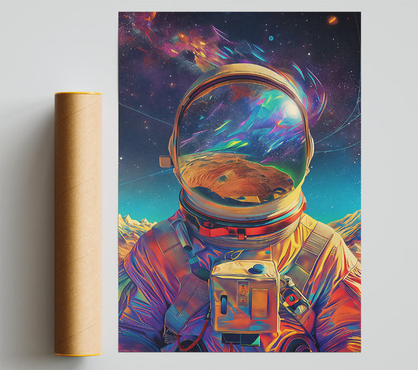 Orange Cosmic Reflection Print
