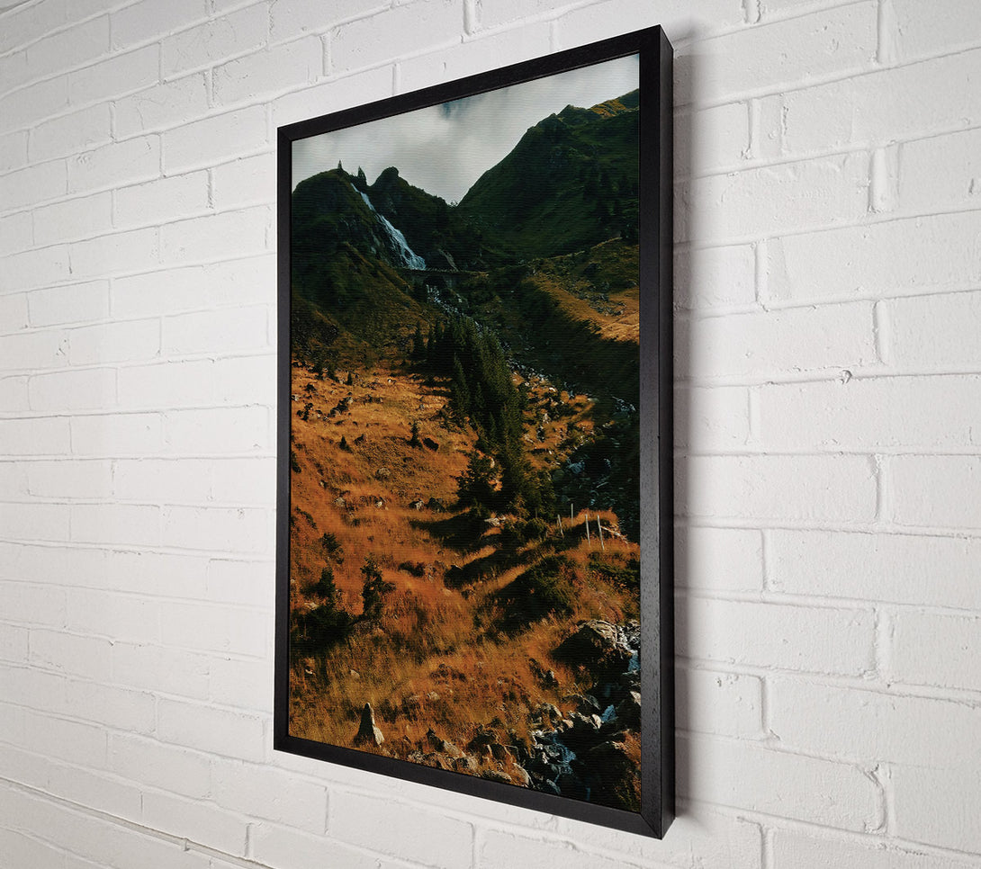  A Canvas Print of Golden Valley Waterfall Canvas Art