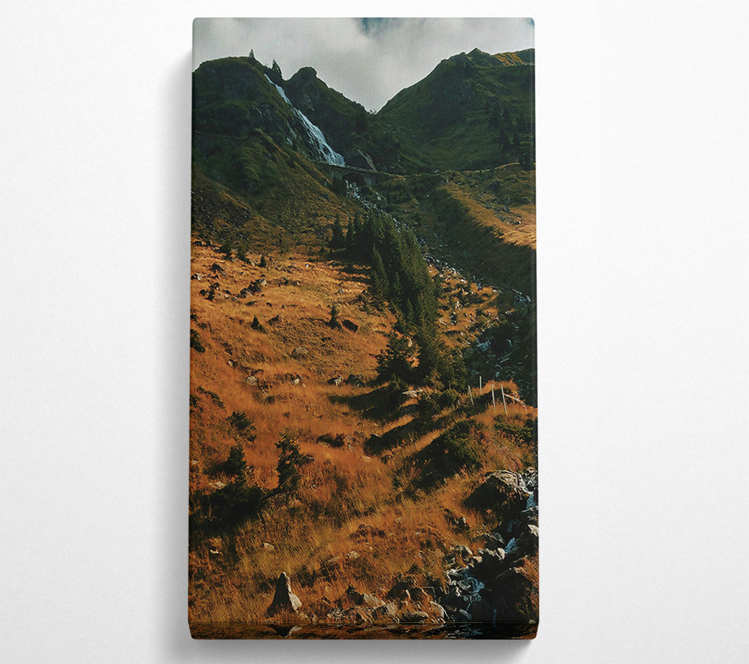  A Canvas Print of Golden Valley Waterfall Canvas Art