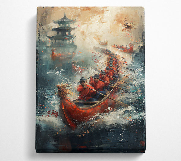  A Canvas Print of Crimson Dragon'S Wake Canvas Art