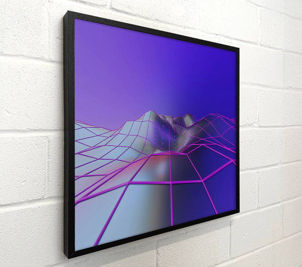 Purple Wireframe Landscape