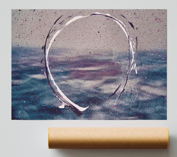 Blue Circle Sky Poster