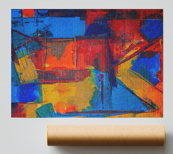 Blue Canvas Abstract Giclee Print