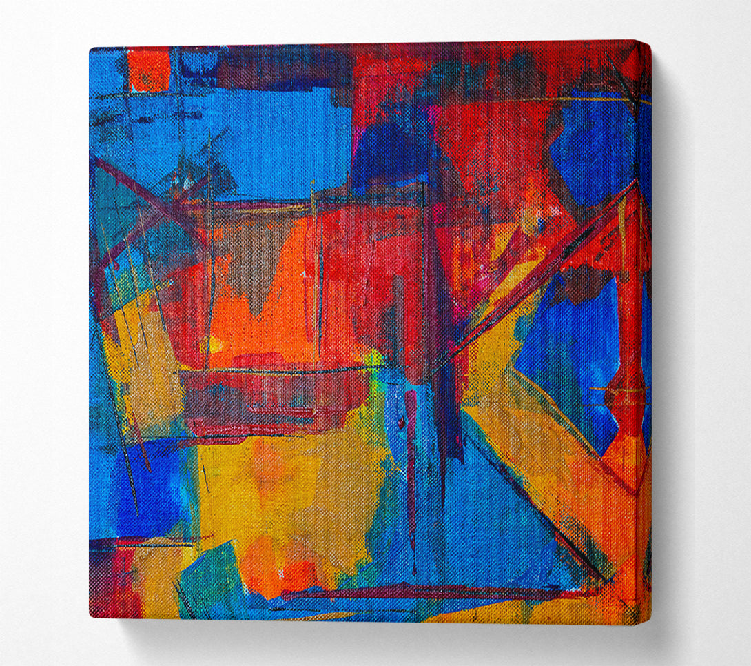  A Canvas Print of Blue Abstract Canvas Canvas Print