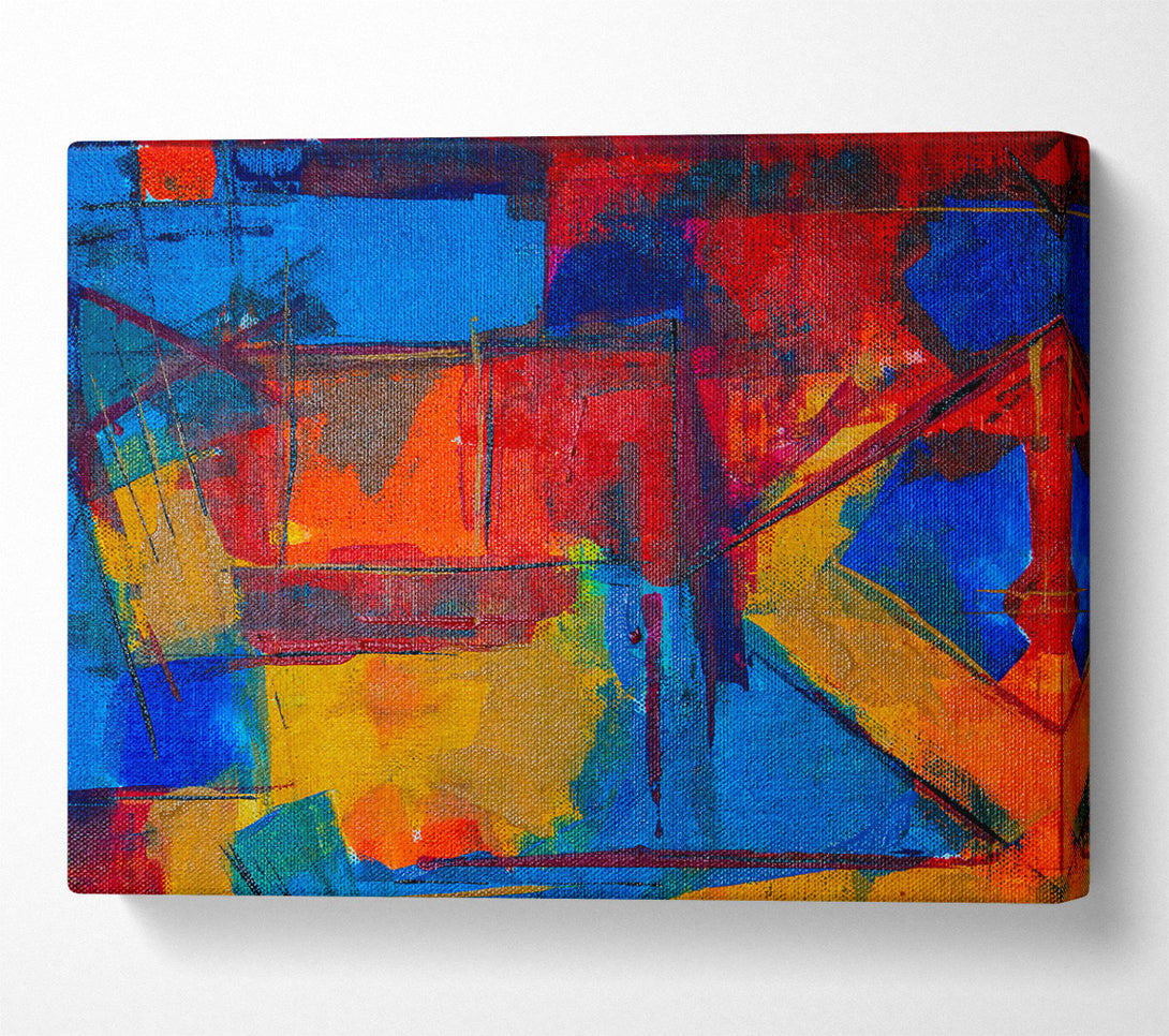  A Canvas Print of Blue Abstract Canvas Canvas Print