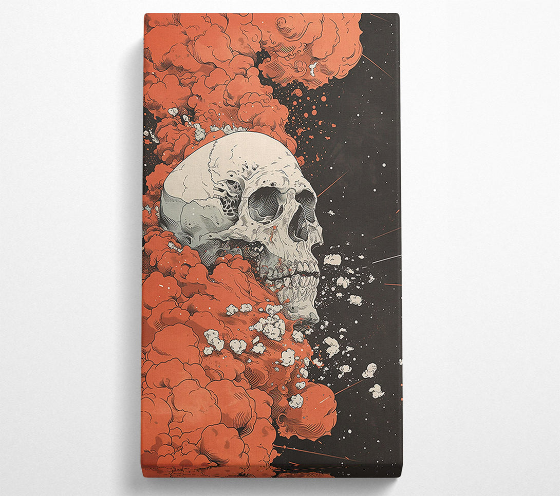  A Canvas Print of Crimson Skull Cloud Canvas Art