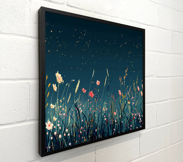 Nighttime Teal Meadow