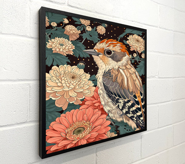 Coral Bird And Bloom