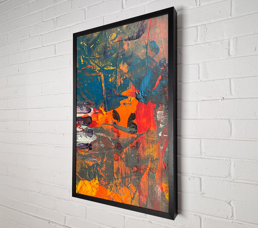  A Canvas Print of Orange Abstract Expression Canvas Print