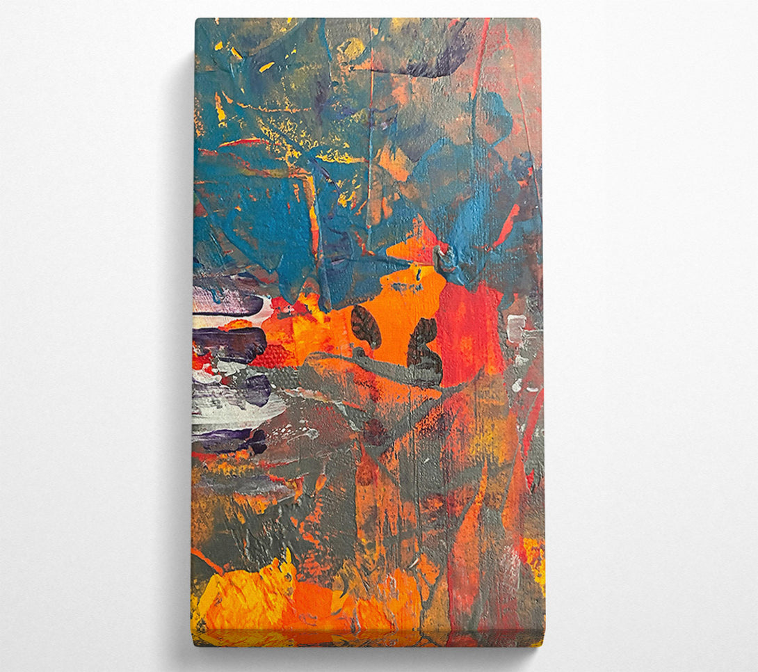  A Canvas Print of Orange Abstract Expression Canvas Print