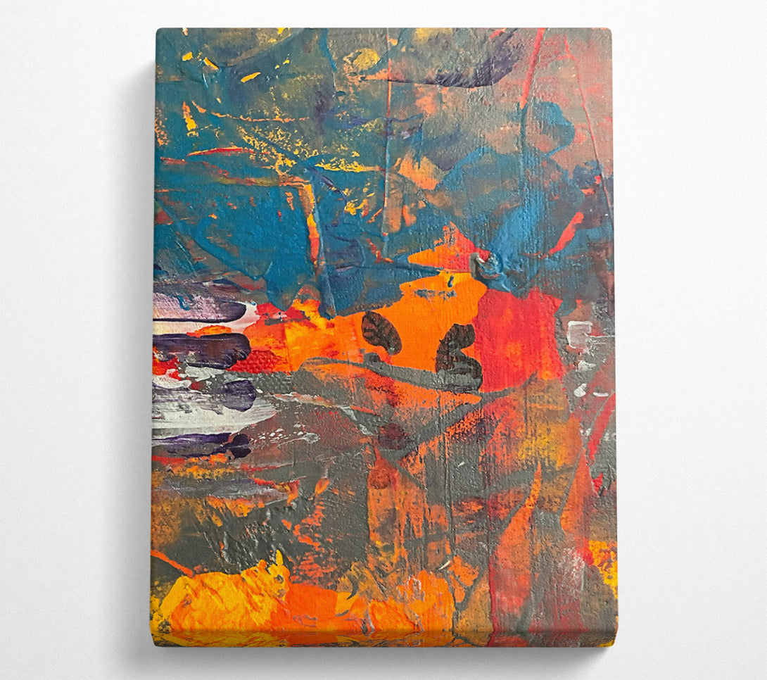 A Canvas Print of Orange Abstract Expression Canvas Print