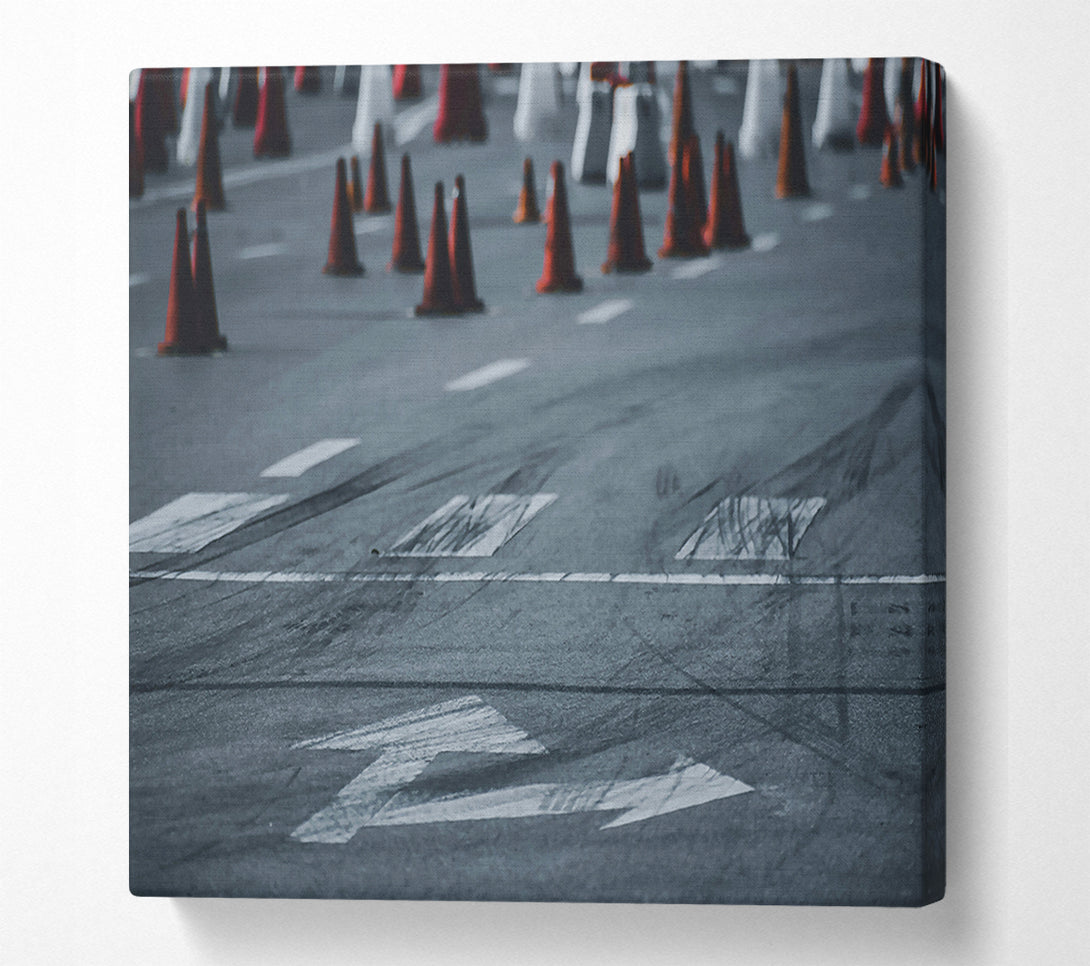  A Canvas Print of Grey Road Ahead Canvas Print