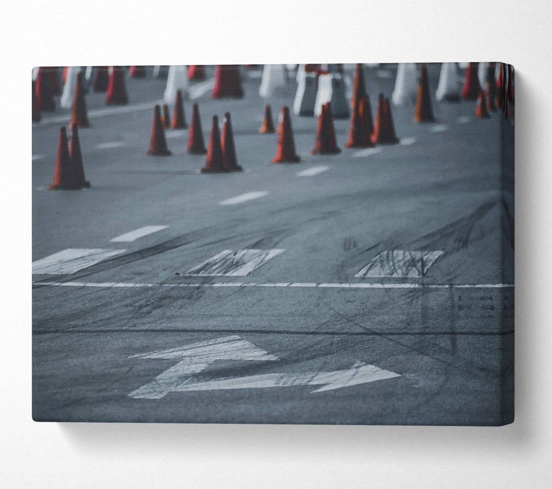  A Canvas Print of Grey Road Ahead Canvas Print