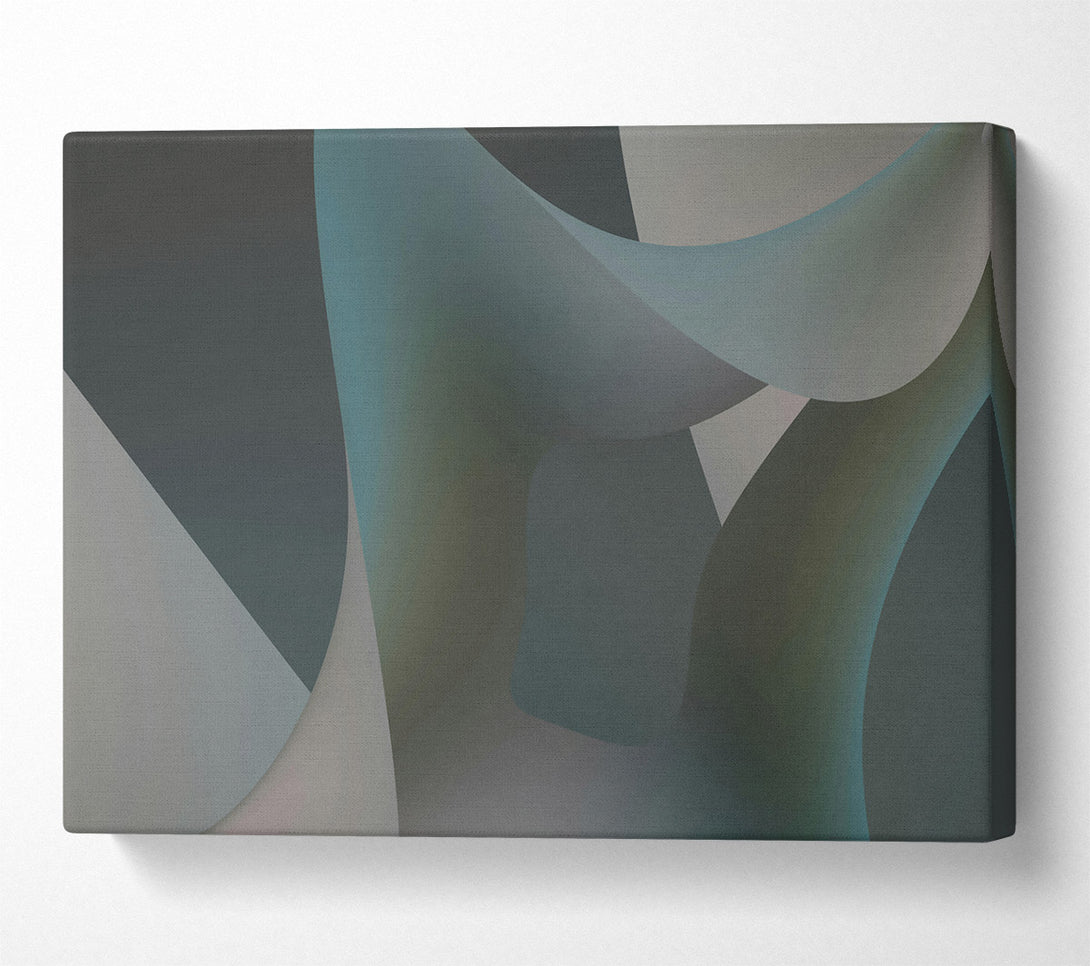  A Canvas Print of Teal Abstract Flow Canvas Art