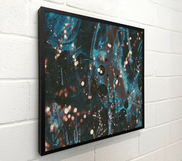 Teal Abstract Specks