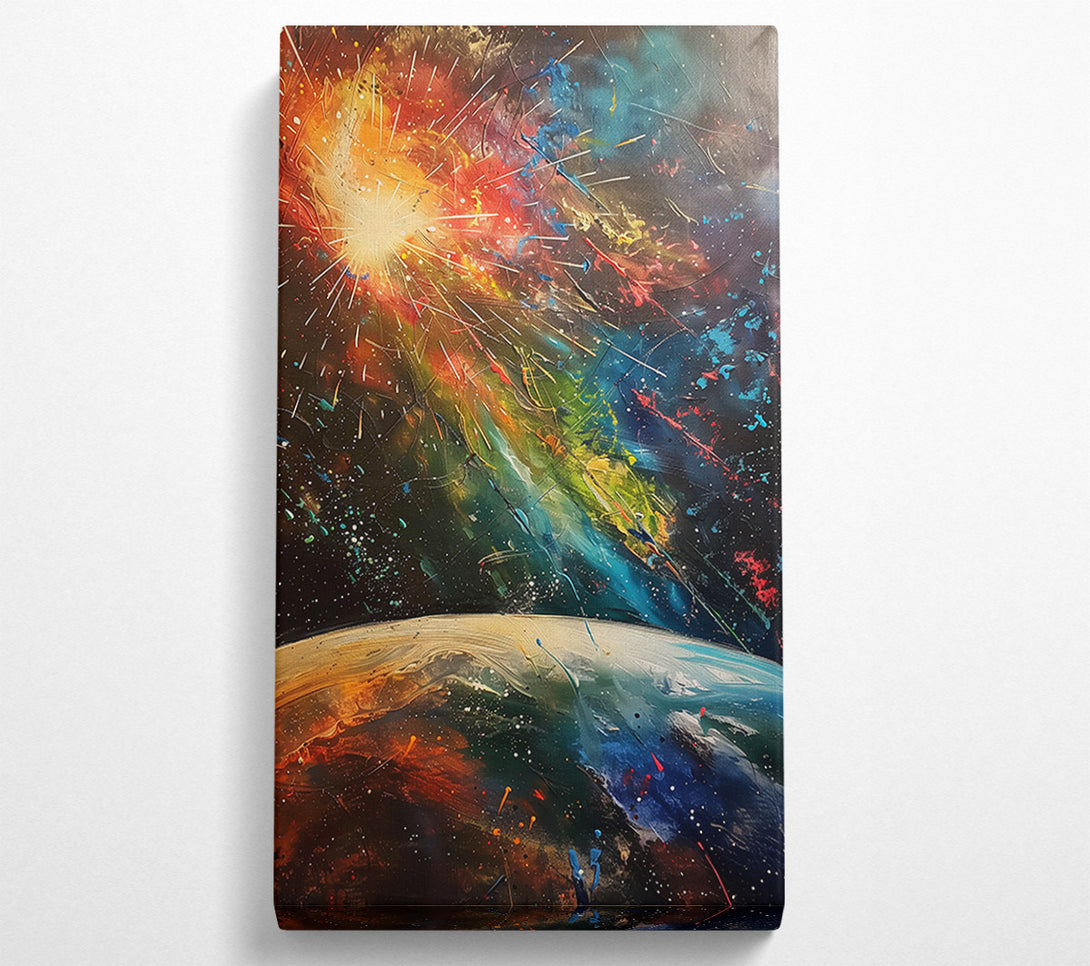  A Canvas Print of Blue Cosmic Burst Canvas Art
