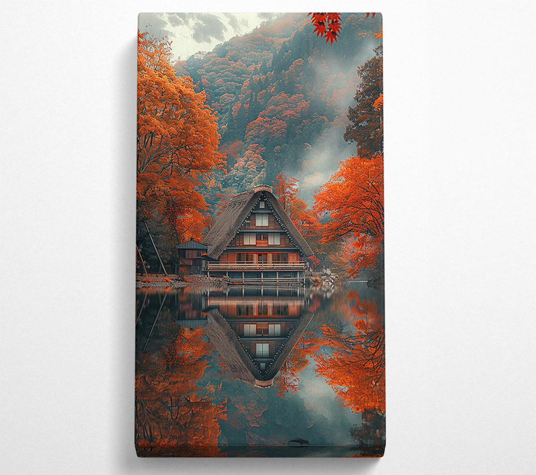  A Canvas Print of Crimson Reflections On Water Canvas Wall Art