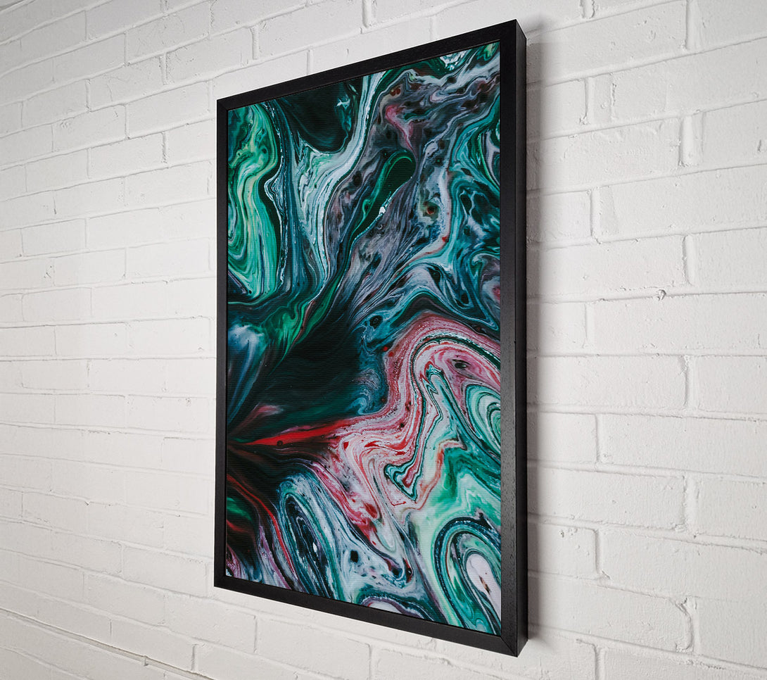  A Canvas Print of Emerald Swirls Of Color Canvas Print