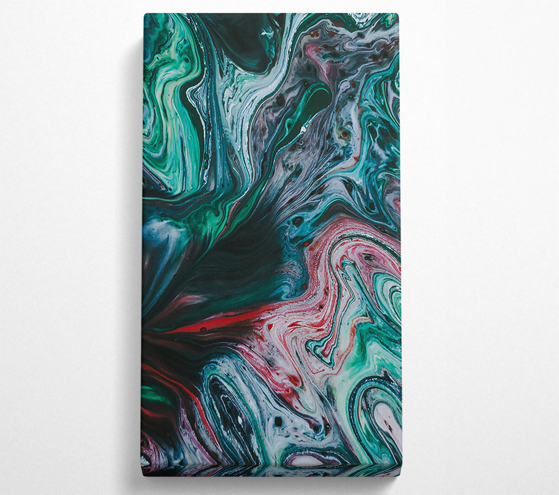  A Canvas Print of Emerald Swirls Of Color Canvas Print