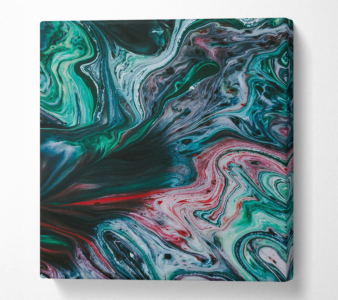  A Canvas Print of Emerald Swirls Of Color Canvas Print