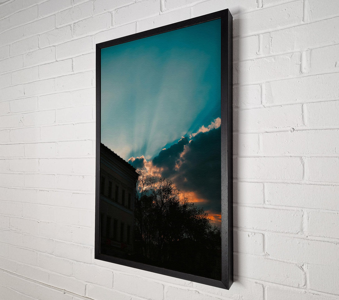  A Canvas Print of Teal Evening Glow Canvas Art