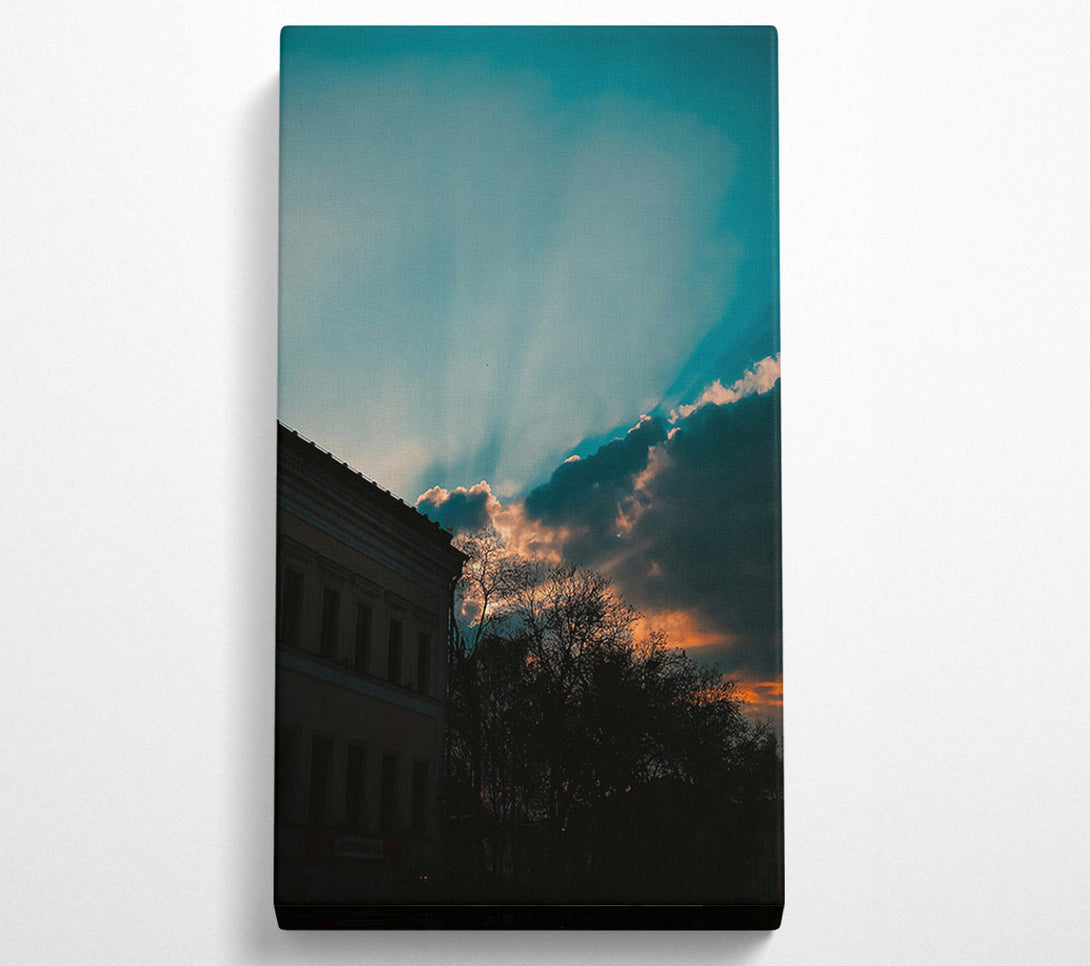  A Canvas Print of Teal Evening Glow Canvas Art