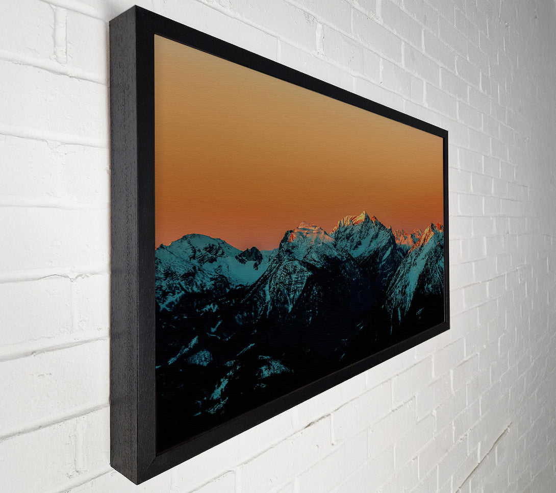  A Canvas Print of Orange Mountain Peaks Canvas Art