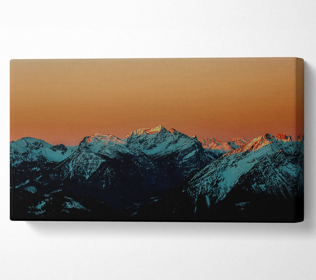  A Canvas Print of Orange Mountain Peaks Canvas Art