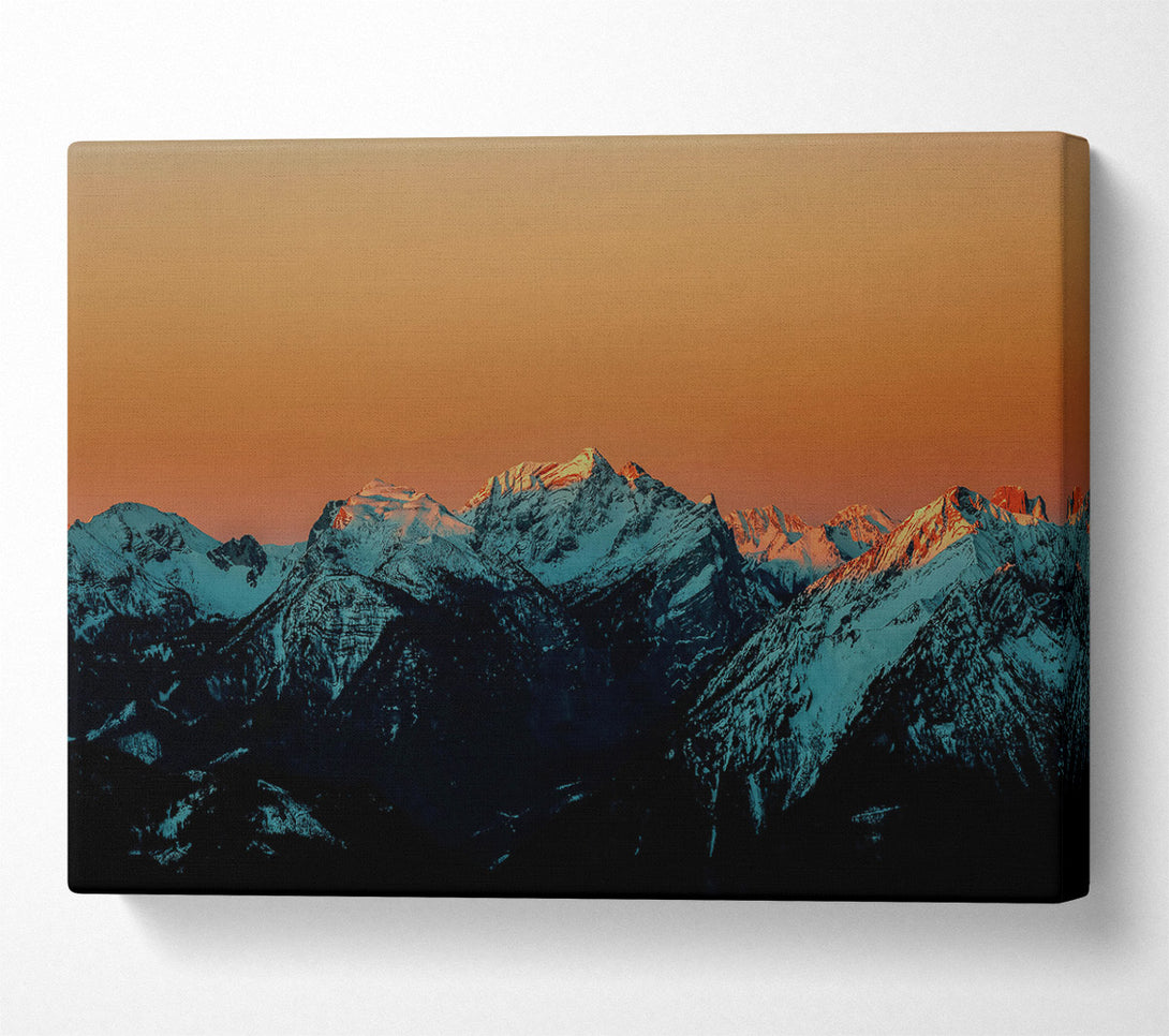  A Canvas Print of Orange Mountain Peaks Canvas Art