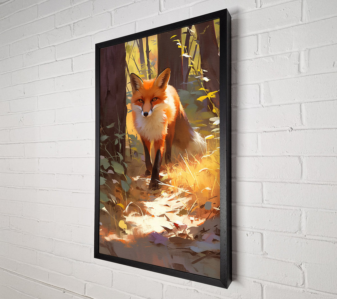  A Canvas Print of Golden Fox Path Canvas Art