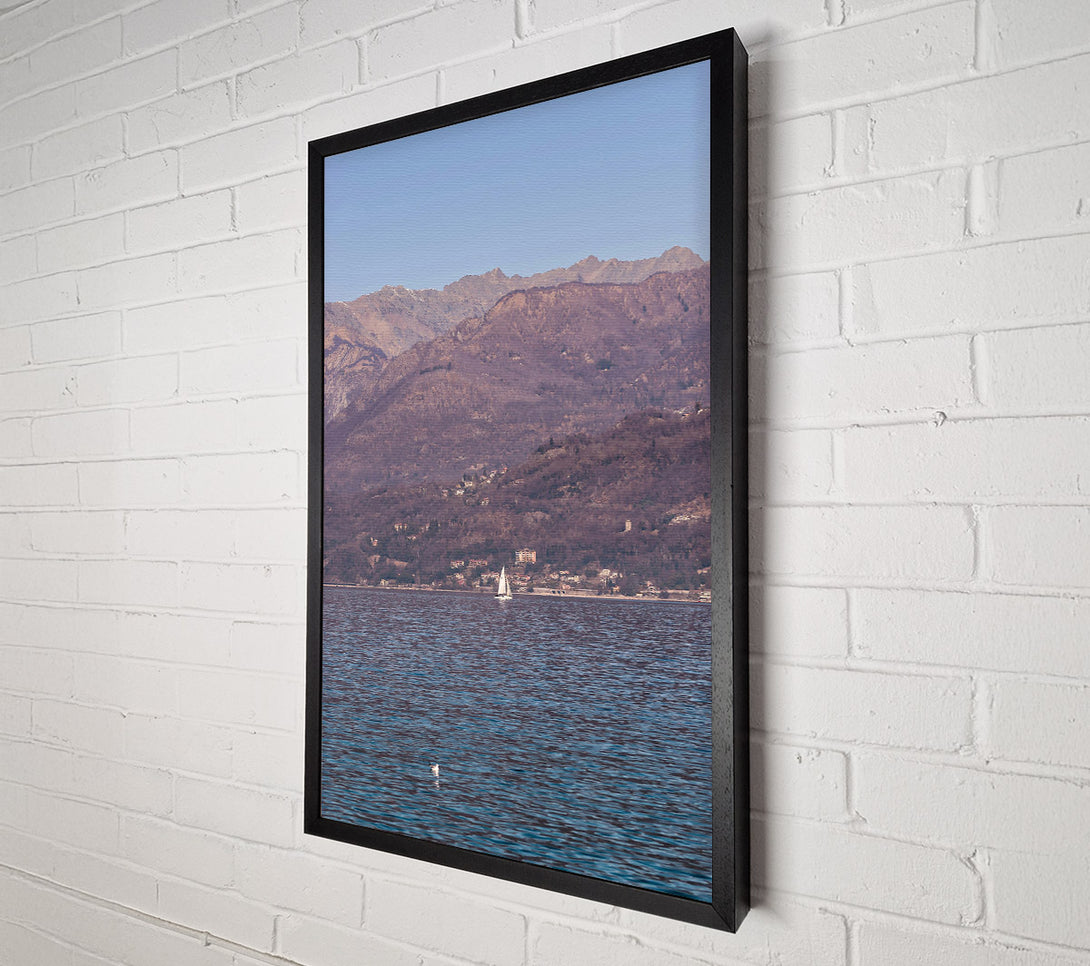  A Canvas Print of Blue Sailboat Serenity Canvas Art