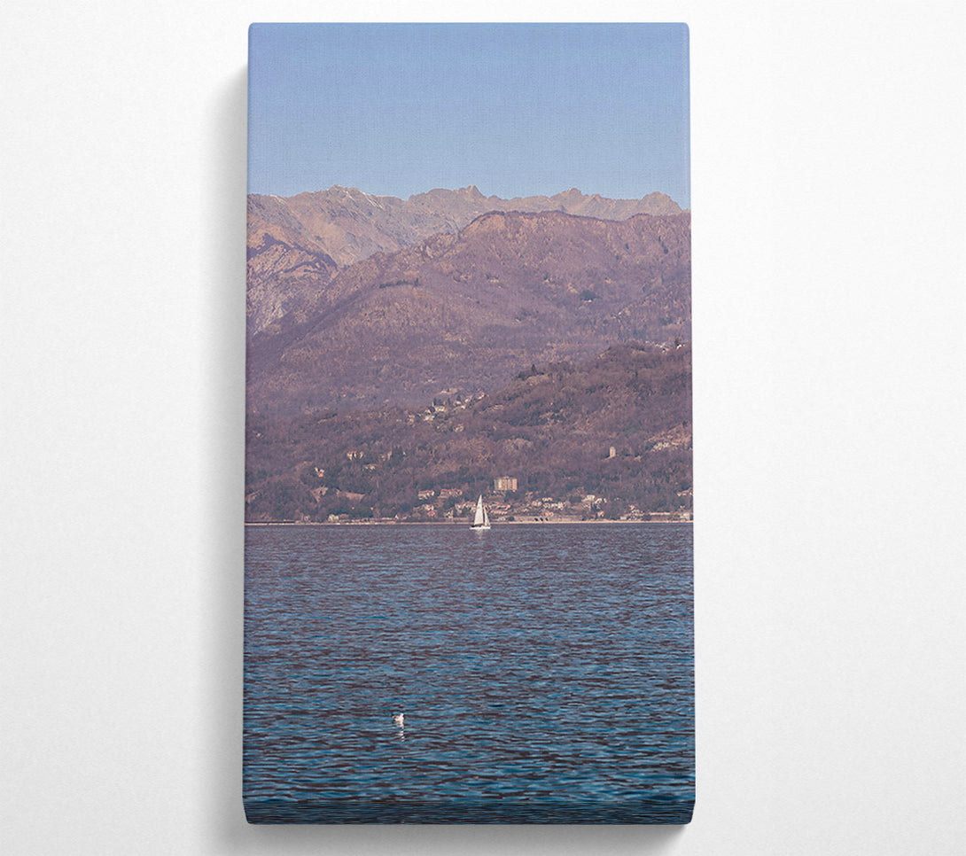  A Canvas Print of Blue Sailboat Serenity Canvas Art