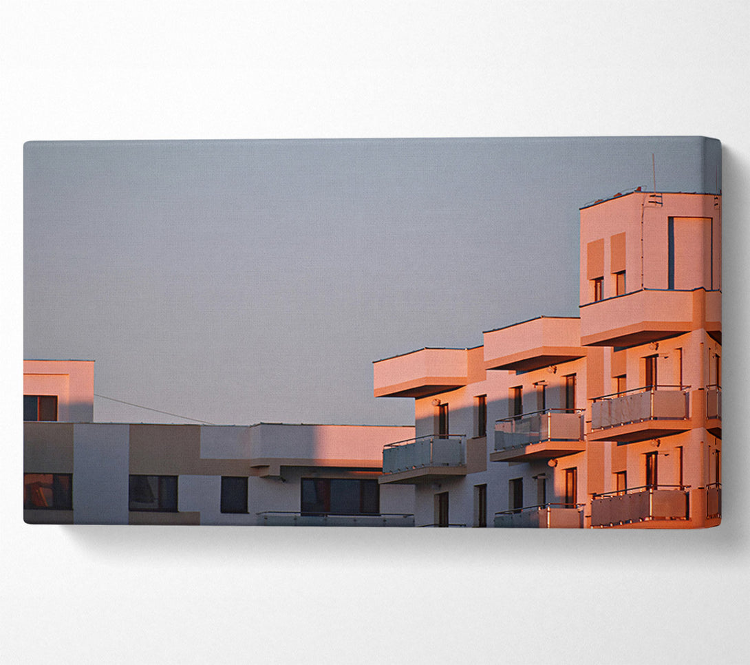  A Canvas Print of Peachy Sunset Hues Canvas Wall Art