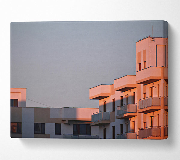 A Canvas Print of Peachy Sunset Hues Canvas Wall Art